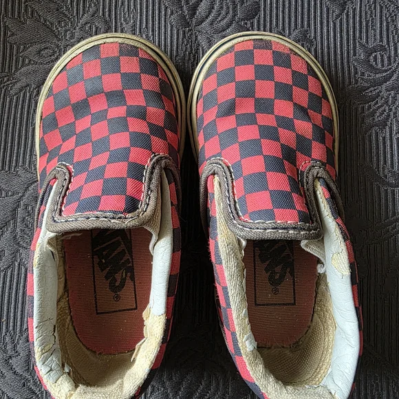 Toddler VANS Checkered Slip-On Shoes - Pink and Black - Picture 2 of 5